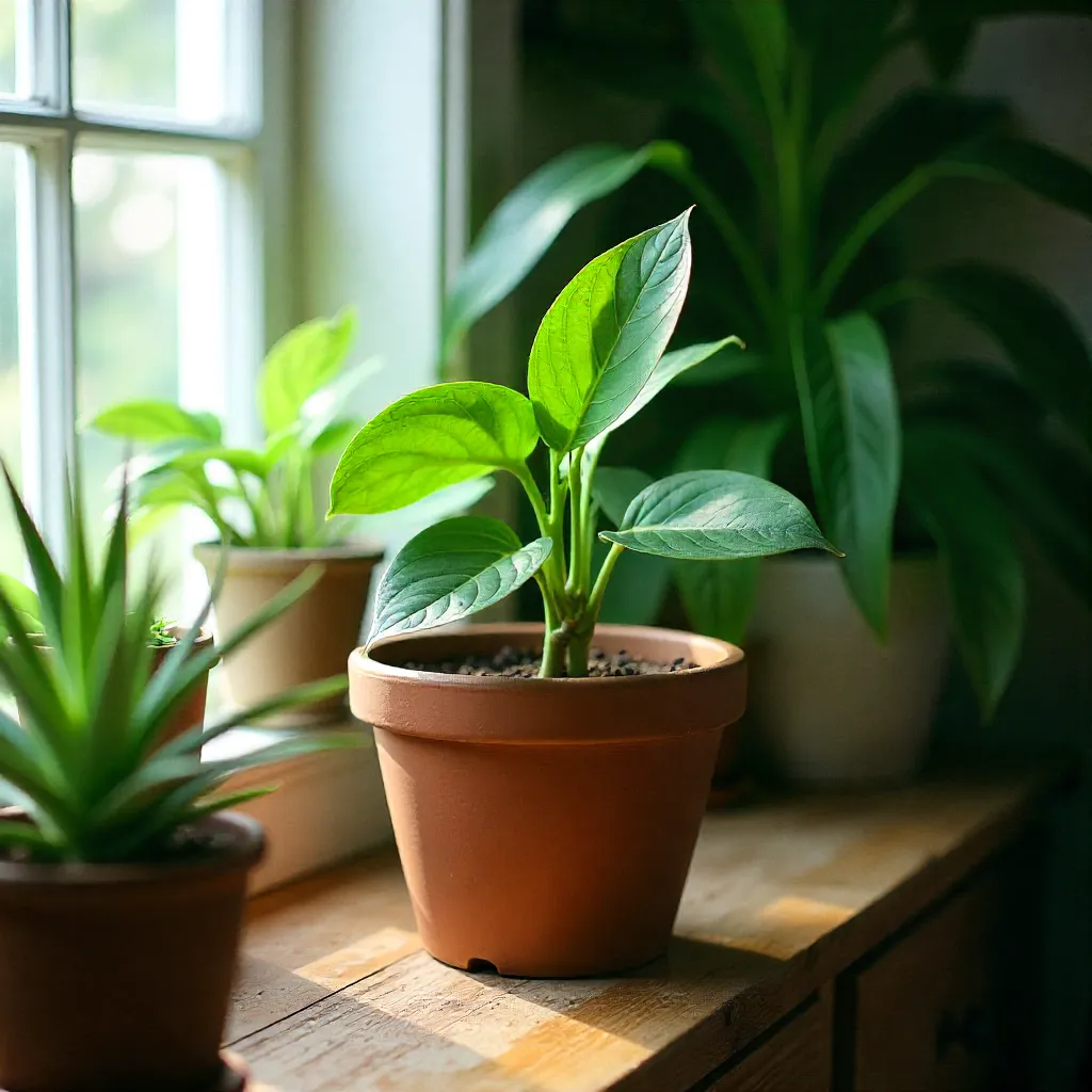 Spider plant in home setting